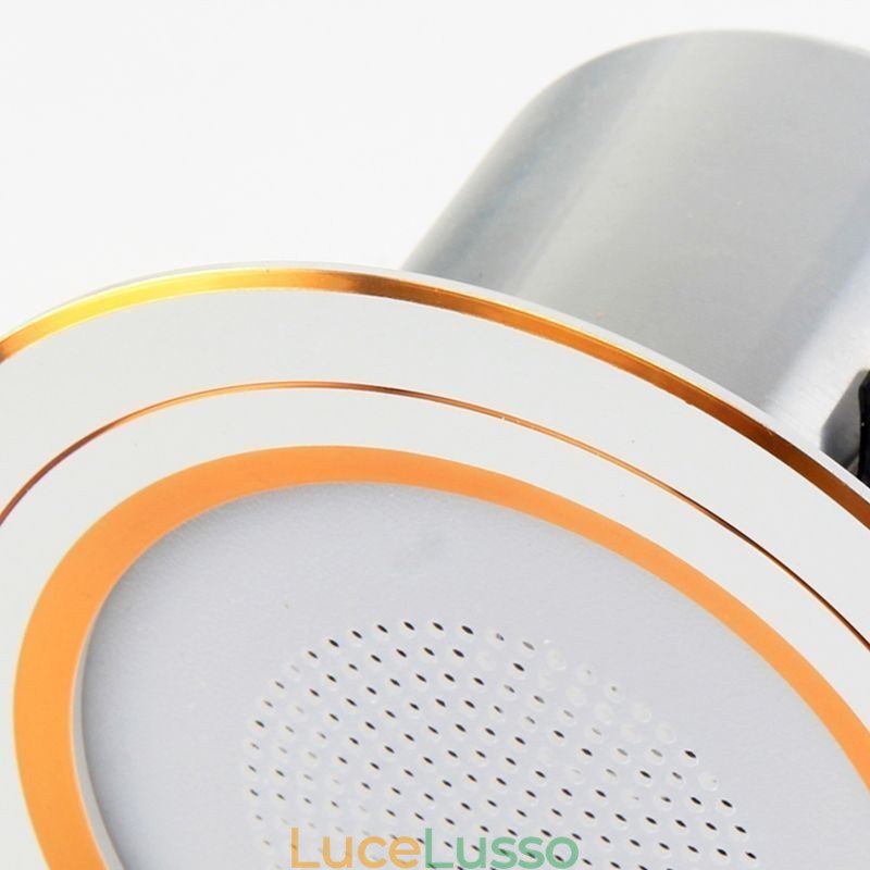 Lampada da soffitto intelligente con altoparlante musicale Bluetooth da incasso per telefono cellulare