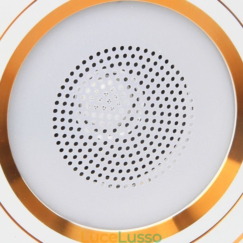 Lampada da soffitto intelligente con altoparlante musicale Bluetooth da incasso per telefono cellulare