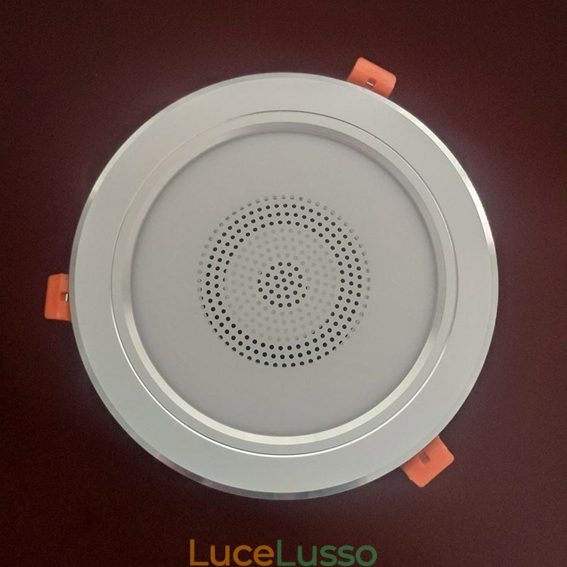 Lampada da soffitto intelligente con altoparlante musicale Bluetooth da incasso per telefono cellulare