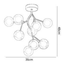 Lampada da soffitto a filo Nordic Branches