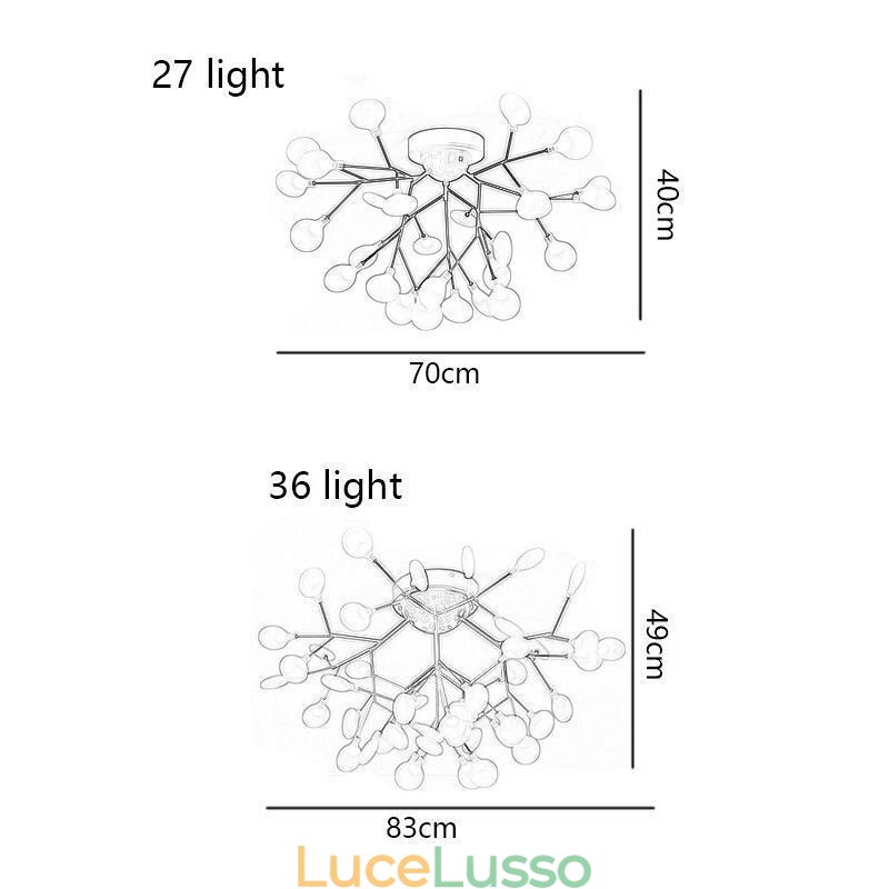 Lampada da soffitto decorativa minimalista nordica da montare a filo