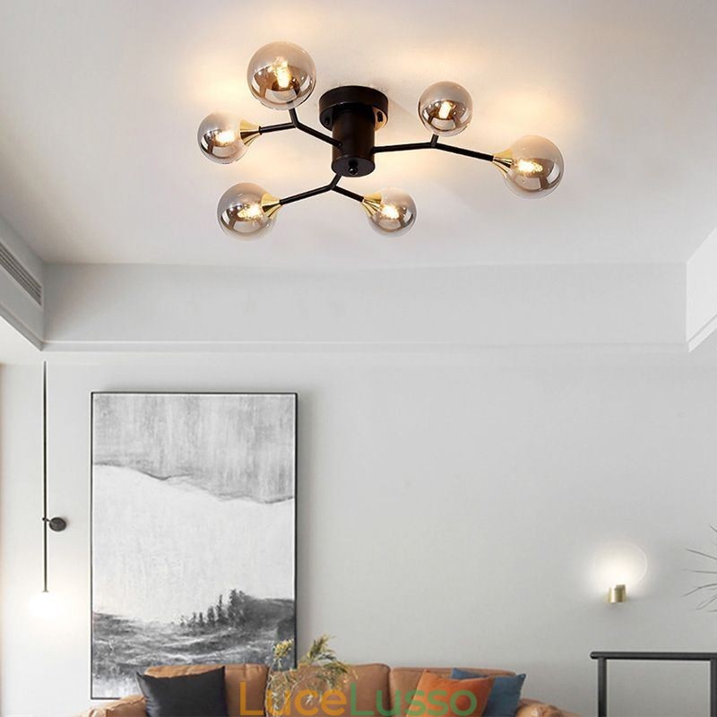 Lampada da soffitto a filo con sfera di vetro Magic Bean