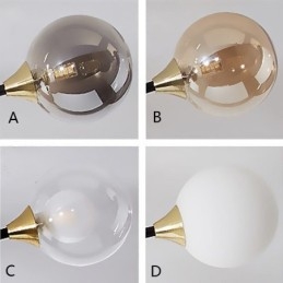 Lampada da soffitto a filo con sfera di vetro Magic Bean