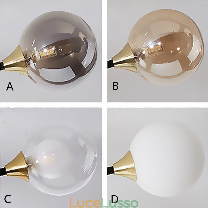 Lampada da soffitto a filo con sfera di vetro Magic Bean