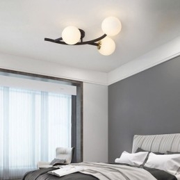 Lampada da soffitto moderna e minimalista a globo in vetro con montaggio a filo