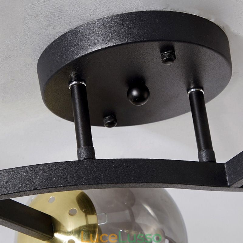 Lampada da soffitto moderna e minimalista a globo in vetro con montaggio a filo