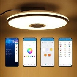 Plafoniera colorata da soffitto con funzione di temporizzazione dell'altoparlante musicale Bluetooth