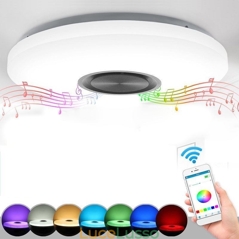 Lampada decorativa da incasso con telecomando APP, altoparlante musicale Bluetooth