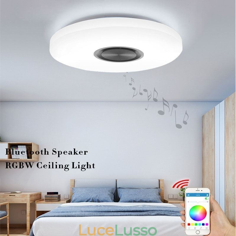 Lampada decorativa da incasso con telecomando APP, altoparlante musicale Bluetooth