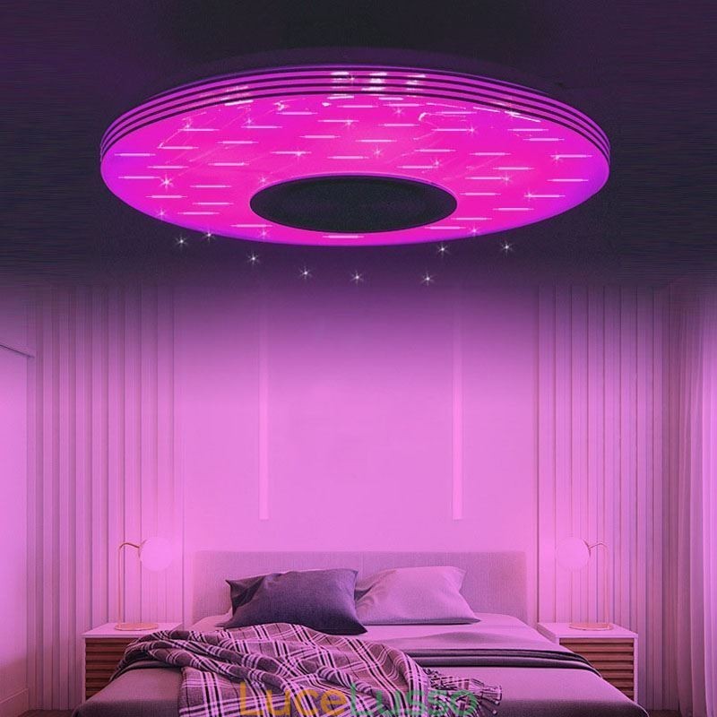 Lampada decorativa da soffitto a filo con controllo remoto tramite APP, altoparlante musicale Bluetooth