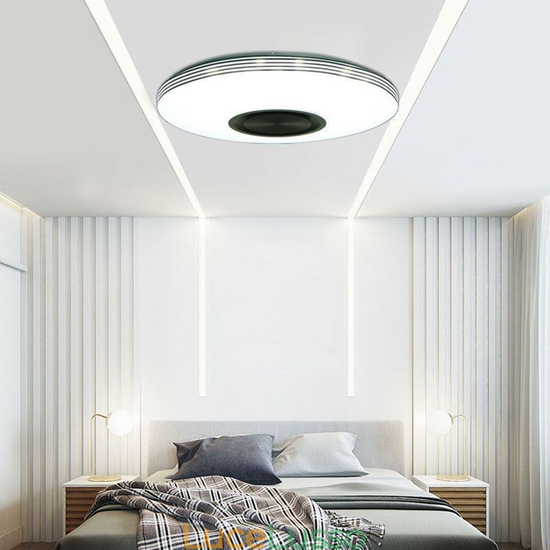 Lampada decorativa da soffitto a filo con controllo remoto tramite APP, altoparlante musicale Bluetooth