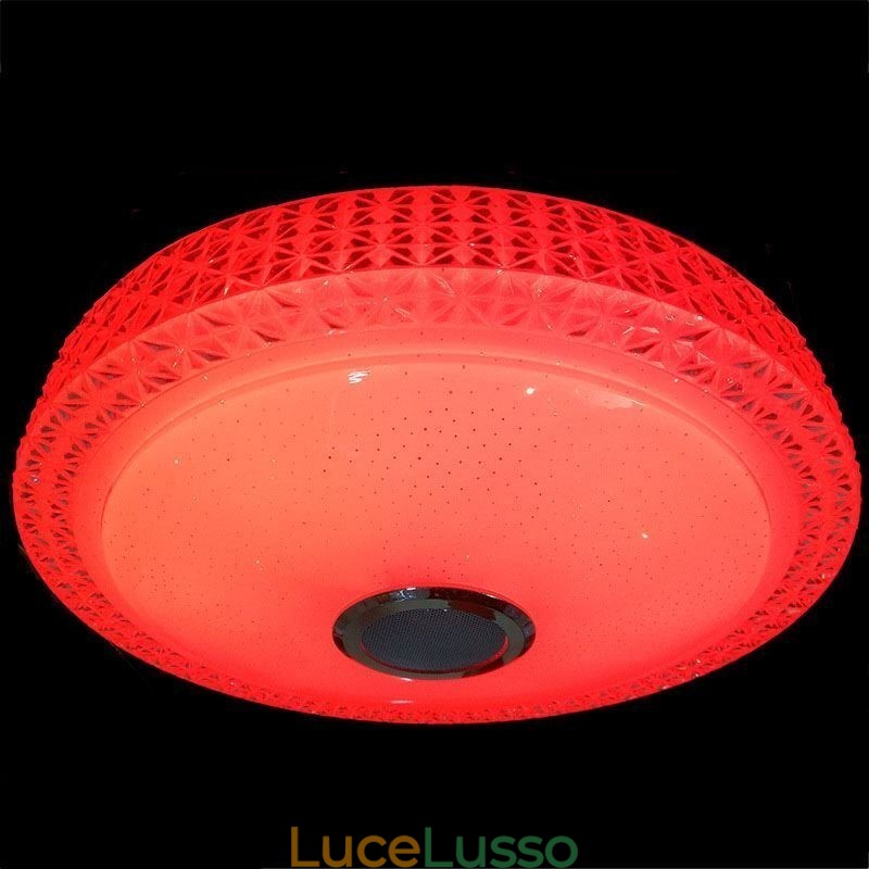 Lampada da soffitto decorativa con telecomando APP, altoparlante musicale Bluetooth, montaggio a filo