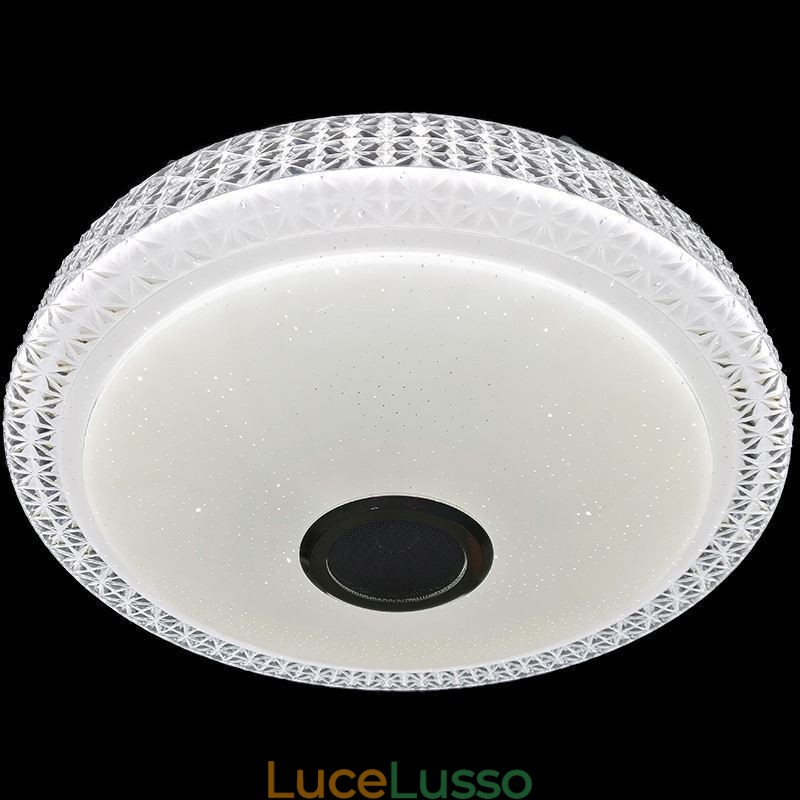 Lampada da soffitto decorativa con telecomando APP, altoparlante musicale Bluetooth, montaggio a filo