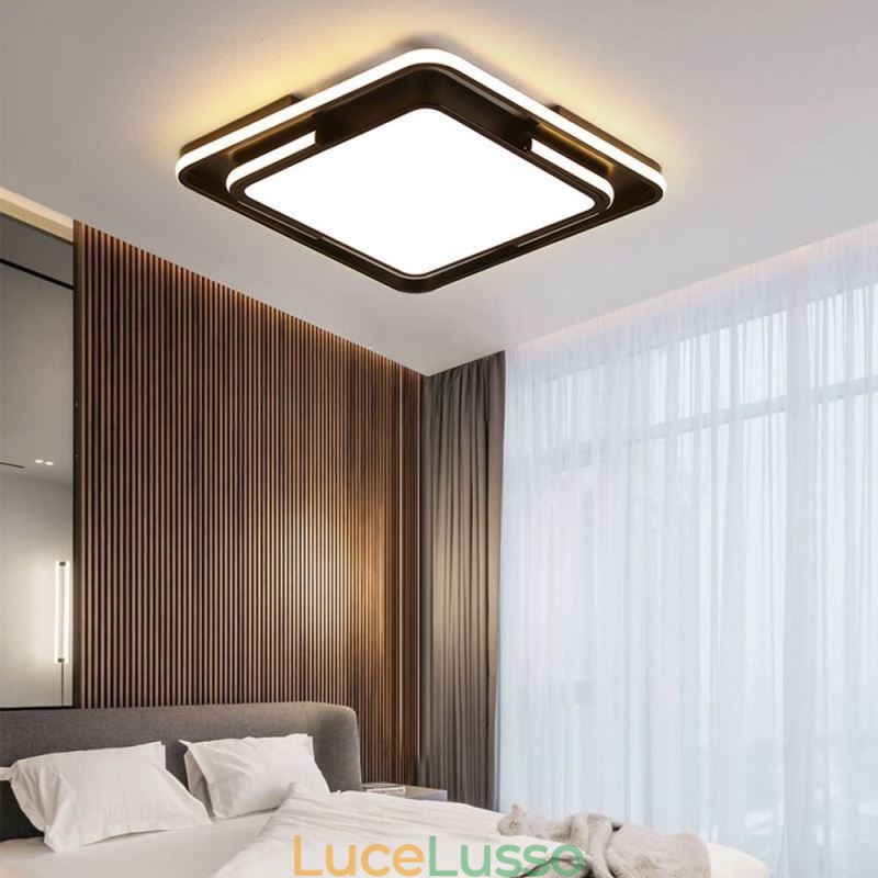 Lampada da soffitto moderna semplice da montare a filo, lampada quadrata in acrilico