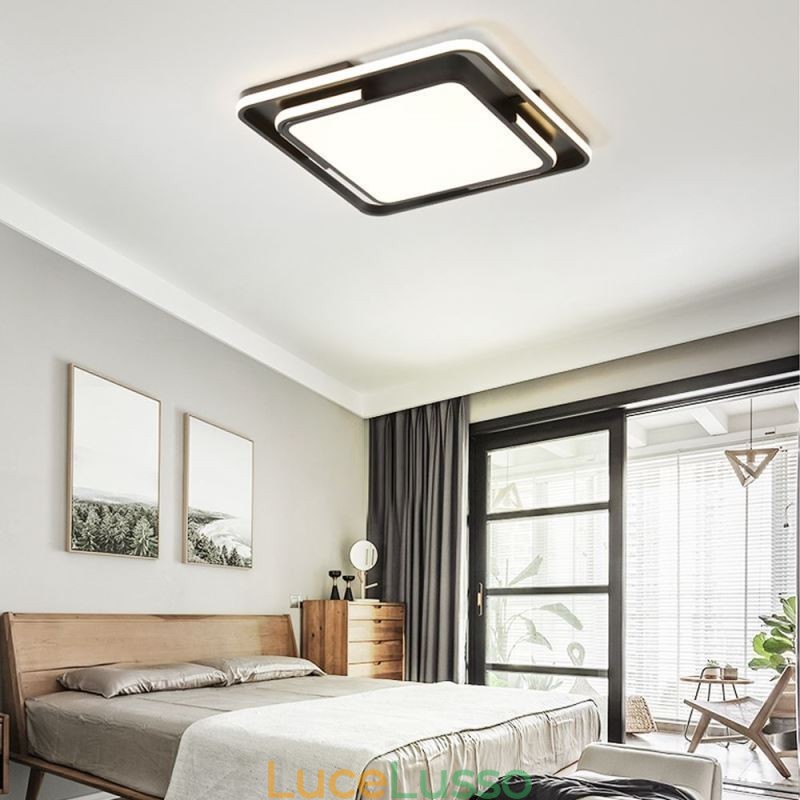 Lampada da soffitto moderna semplice da montare a filo, lampada quadrata in acrilico