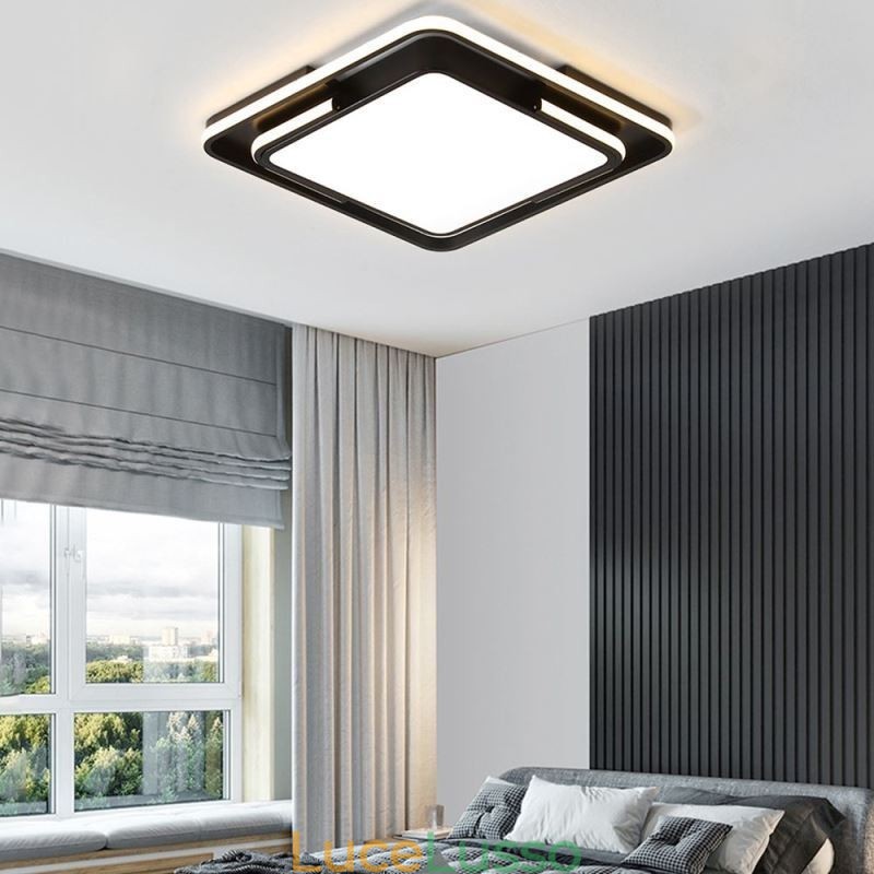 Lampada da soffitto moderna semplice da montare a filo, lampada quadrata in acrilico