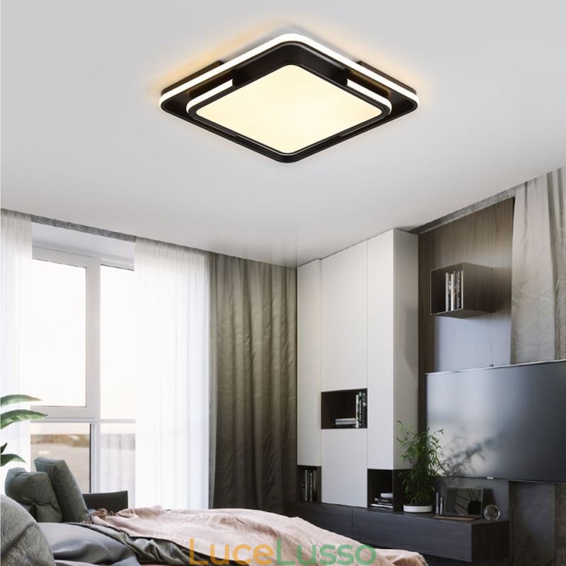 Lampada da soffitto moderna semplice da montare a filo, lampada quadrata in acrilico