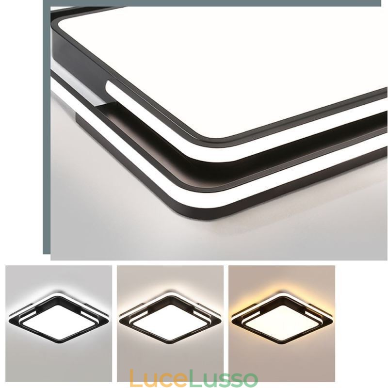 Lampada da soffitto moderna semplice da montare a filo, lampada quadrata in acrilico