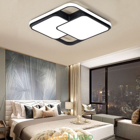 Moderna lampada da soffitto geometrica a filo con decorazione in acrilico Moderna lampada da soffitto geometrica a filo con decorazione in acrilico