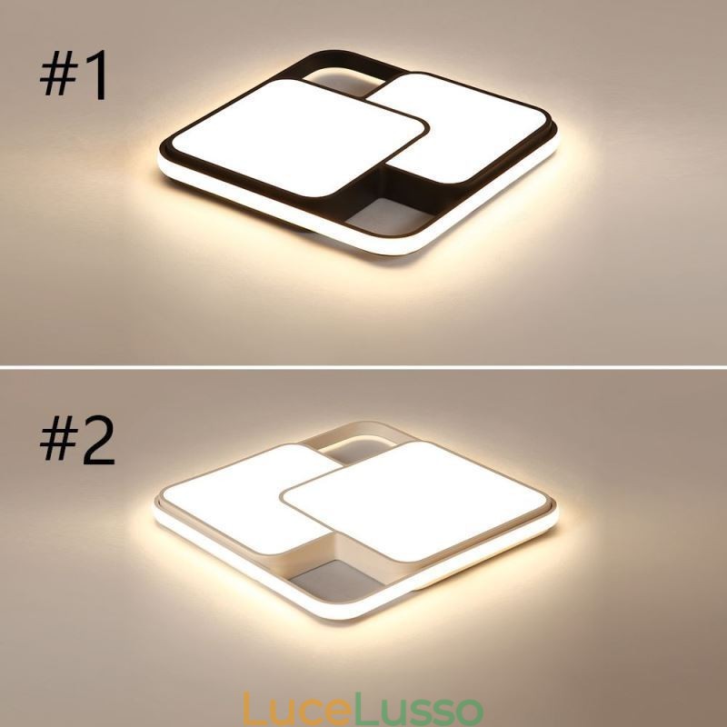 Moderna lampada da soffitto geometrica a filo con decorazione in acrilico