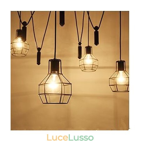 Sala da pranzo Seduta Lampadario Lampade e lanterne americane in stile country Sollevamento Piccole gabbie Droplight Sala da pranzo Seduta Lampadario Lampade e lanterne americane in stile country Sollevamento Piccole gabbie Droplight
