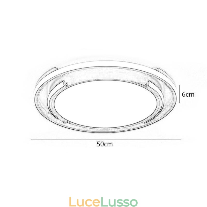 Lampada da soffitto circolare moderna e minimalista da soffitto a filo