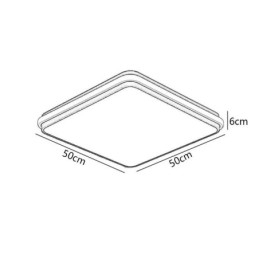 Lampada da soffitto a filo quadrata minimalista, illuminazione moderna in acrilico