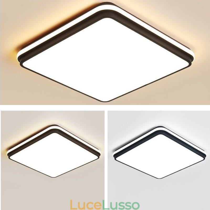 Lampada da soffitto a filo quadrata minimalista, illuminazione moderna in acrilico