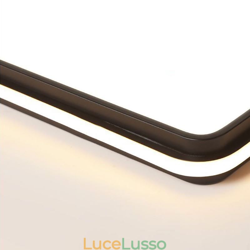 Lampada da soffitto a filo quadrata minimalista, illuminazione moderna in acrilico