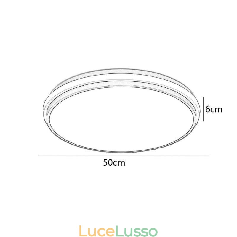 Lampada da soffitto circolare minimalista a filo, illuminazione moderna in acrilico