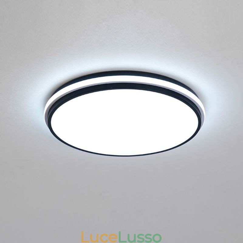 Lampada da soffitto circolare minimalista a filo, illuminazione moderna in acrilico