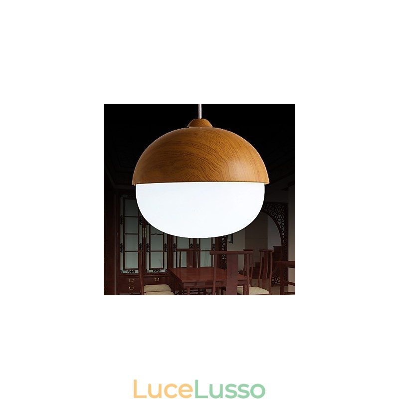 Lampadario Mini Stile Moderno Contemporaneo Legno Bambù