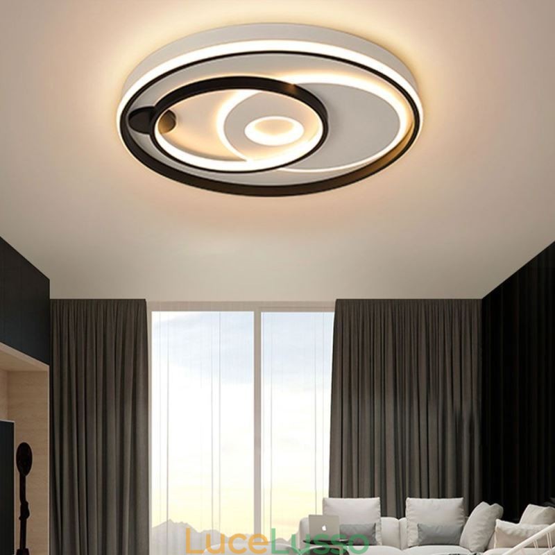 Lampada da soffitto moderna acrilica rotonda sovrapposta