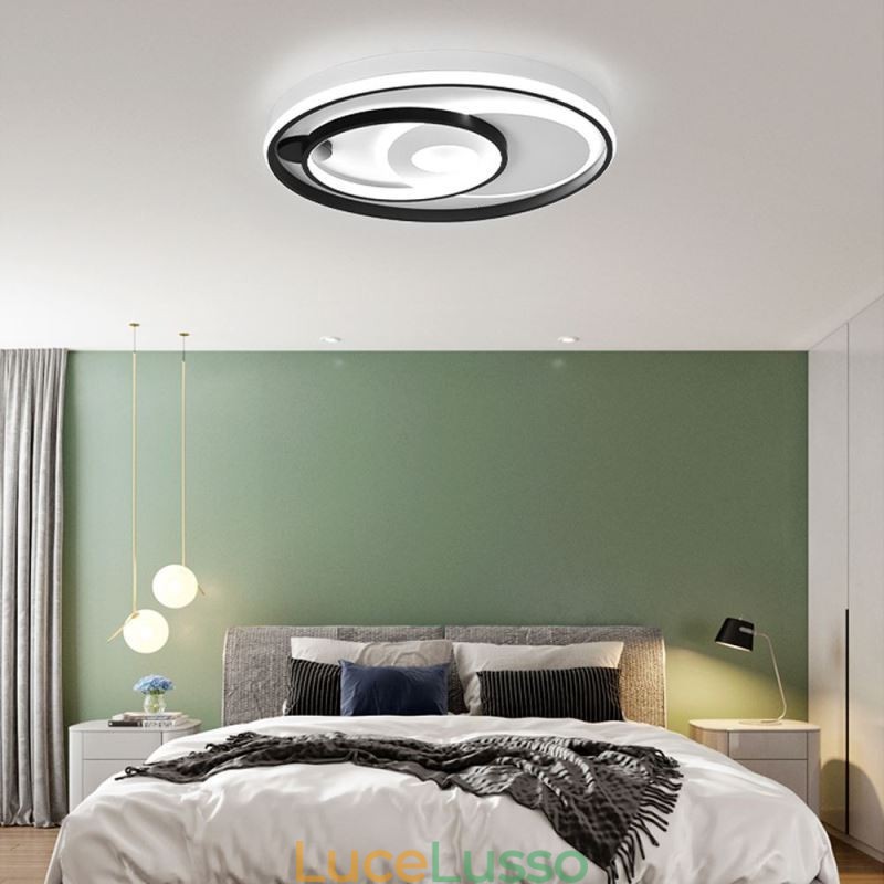Lampada da soffitto moderna acrilica rotonda sovrapposta