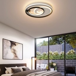 Lampada da soffitto moderna acrilica rotonda sovrapposta