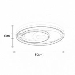 Lampada da soffitto moderna acrilica rotonda sovrapposta