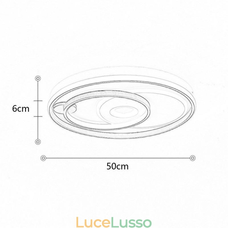Lampada da soffitto moderna acrilica rotonda sovrapposta