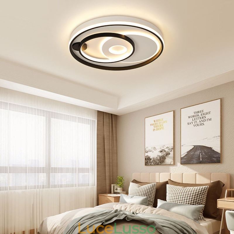 Lampada da soffitto moderna acrilica rotonda sovrapposta