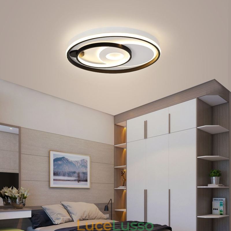 Lampada da soffitto moderna acrilica rotonda sovrapposta