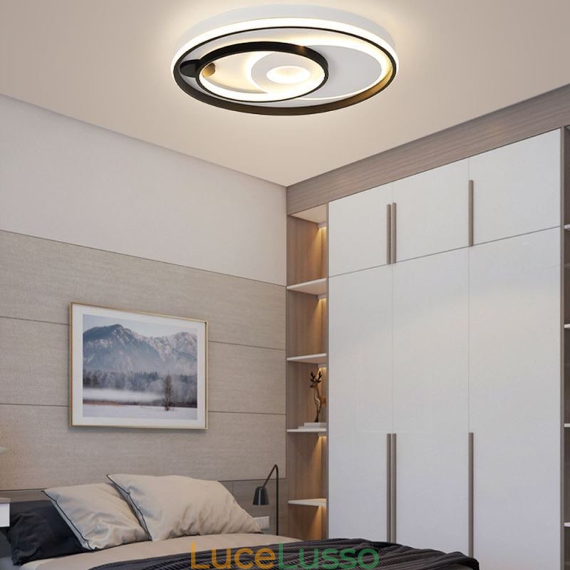 Lampada da soffitto moderna acrilica rotonda sovrapposta