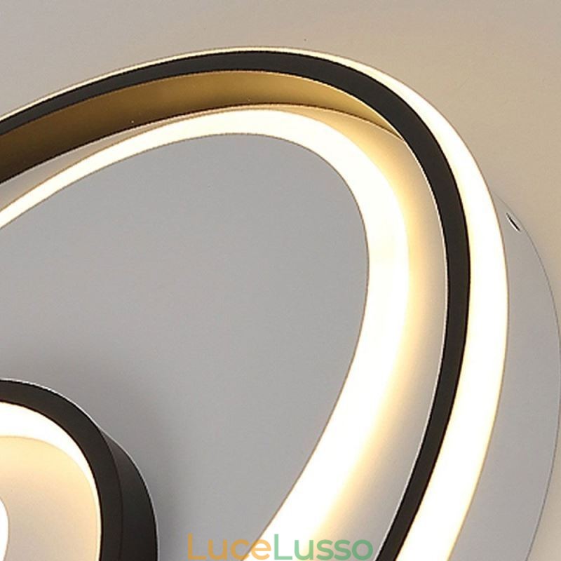 Lampada da soffitto moderna acrilica rotonda sovrapposta