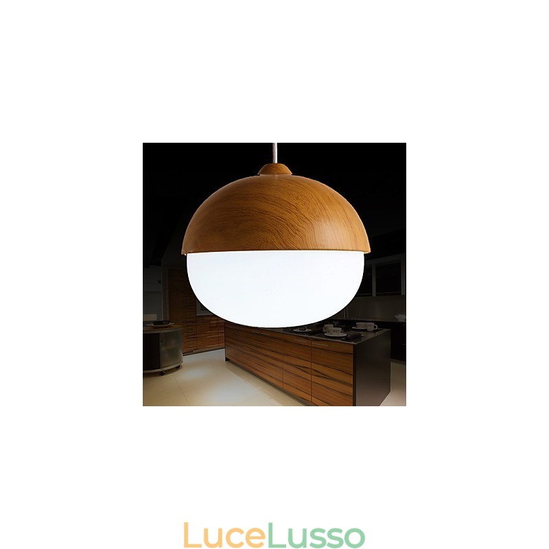 Lampadario Mini Stile Moderno Contemporaneo Legno Bambù