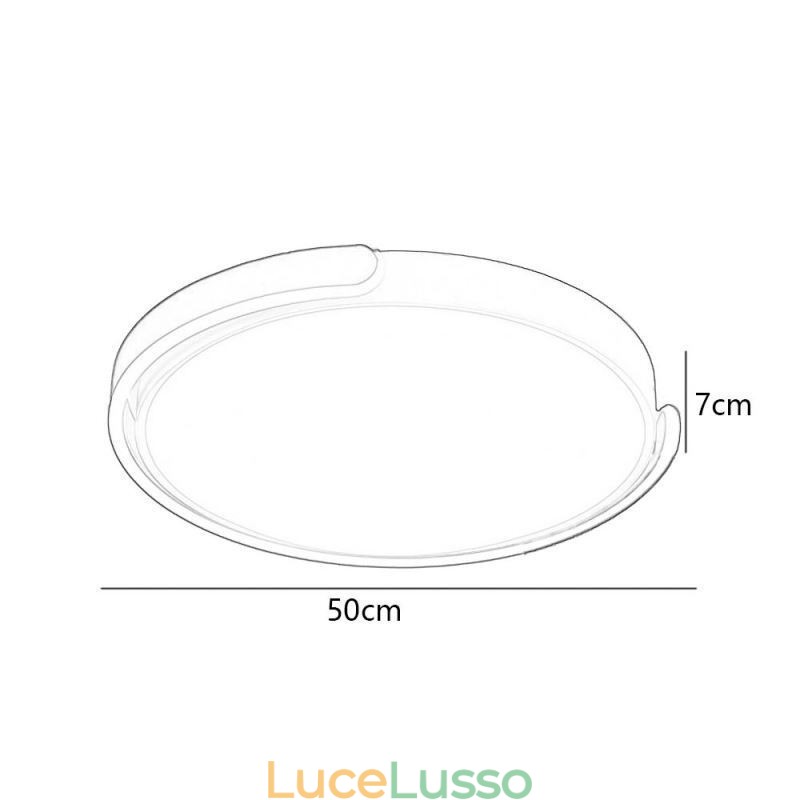Lampada da soffitto rotonda in acrilico a filo