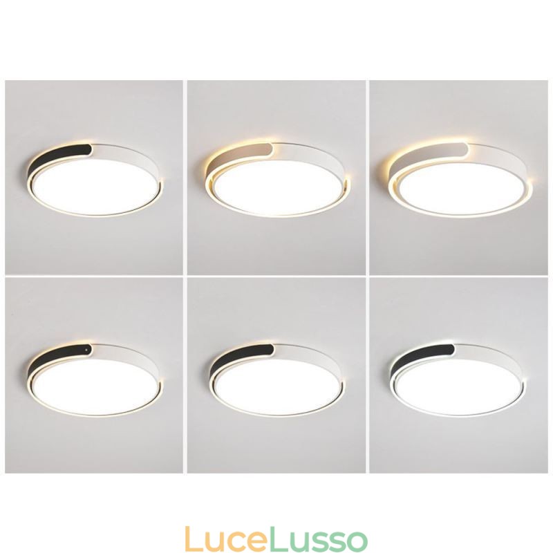 Lampada da soffitto rotonda in acrilico a filo
