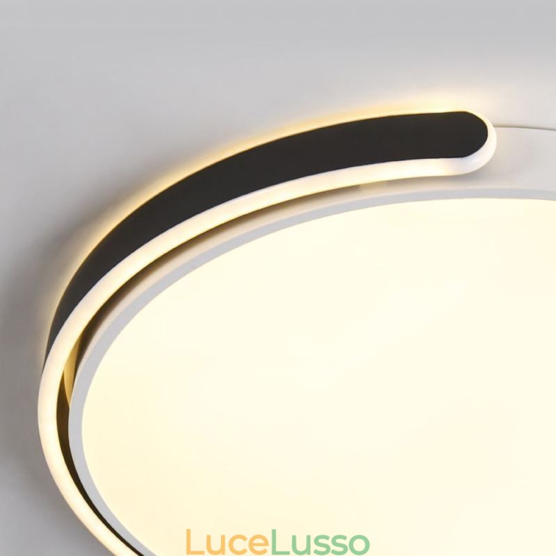 Lampada da soffitto rotonda in acrilico a filo