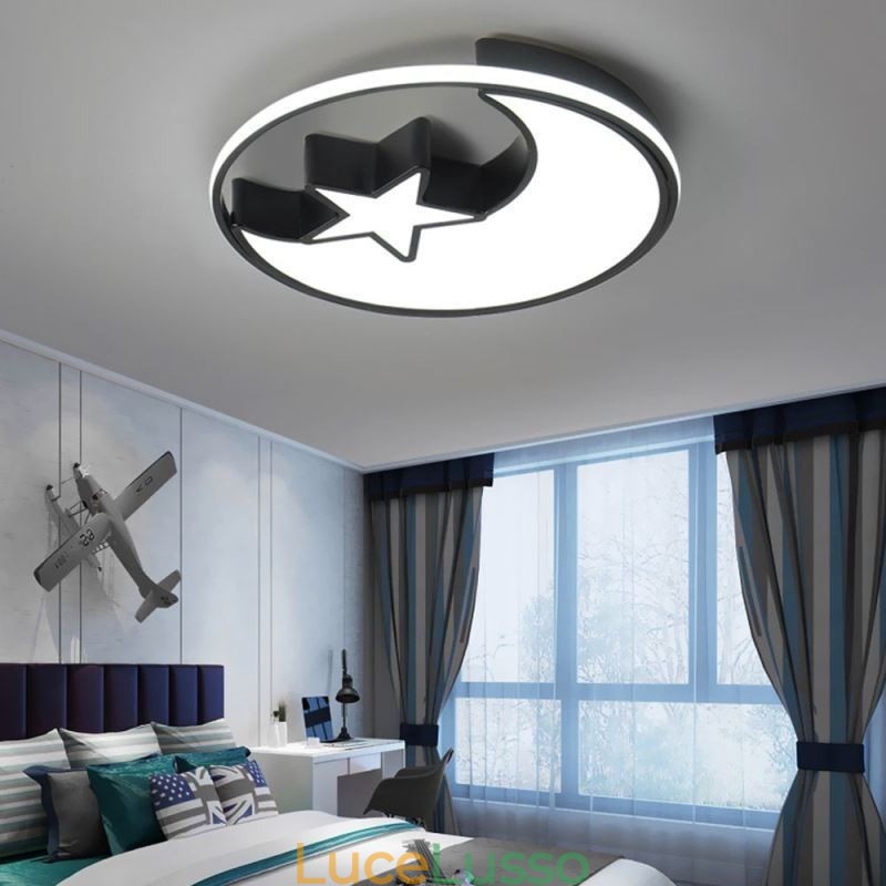 Lampada da soffitto a filo Moon & Star