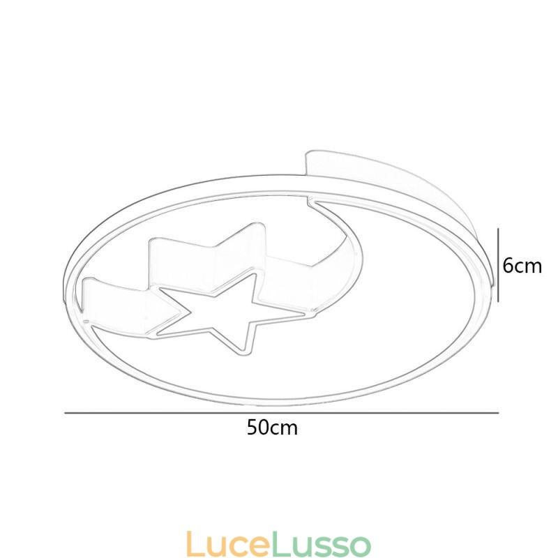Lampada da soffitto a filo Moon & Star
