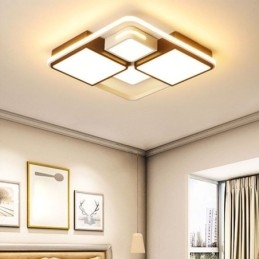 Lampada da soffitto moderna a filo in acrilico quadrato bianco e nero