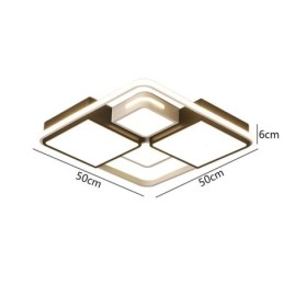Lampada da soffitto moderna a filo in acrilico quadrato bianco e nero