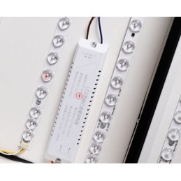 Lampada da soffitto moderna a filo in acrilico quadrato bianco e nero